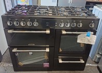 LEISURE Cookmaster CK110F232B 110Cm Dual Fuel Range Cooker In Black CROME