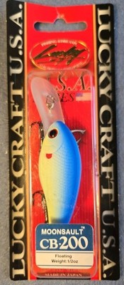 Lucky Craft Moonsault CB-200 F Discontinued 2 3/8'' Chartreuse Lightblue
