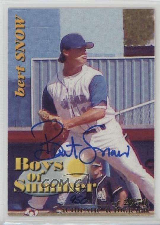 2001 Royal Rookies Throwbacks Boys of Summer /2950 Bert Snow #BOS#8 Auto RC 5c2