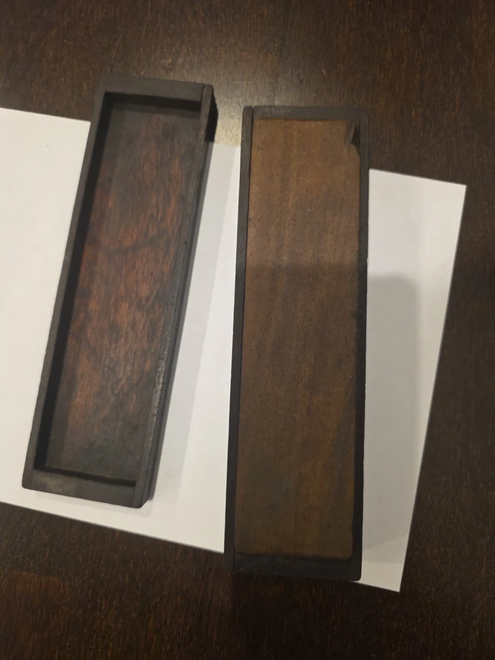 VTG Norton Washita Or Hindostan Oilstone In Wooden Box Sharpening Stone 8"x2" - Image 4 of 4