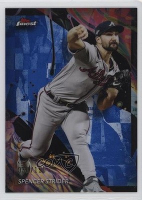 2024 Topps Finest Uncommon Blue Refractor 60/150 Spencer Strider #181 0vp1