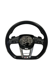 2018 - 2020 Audi Sq5 Black Leather Flat Bottom Steering Wheel 80a419091af Oem