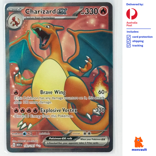Charizard ex 183/165 SR | Scarlet & Violet 151 | NM+ | Pokemon TCG