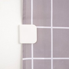 12 Pcs White ABS Shower Curtain Holders Splash Proof Clips Self Adhesive