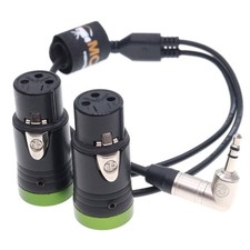 3.5mm TRS To XLR 3-pin Dual Channel Audio Cable for R DE Wireless GO II