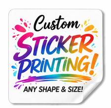 Personalised Square Printed Stickers Custom Logo Labels Vinyl Customised Sticker