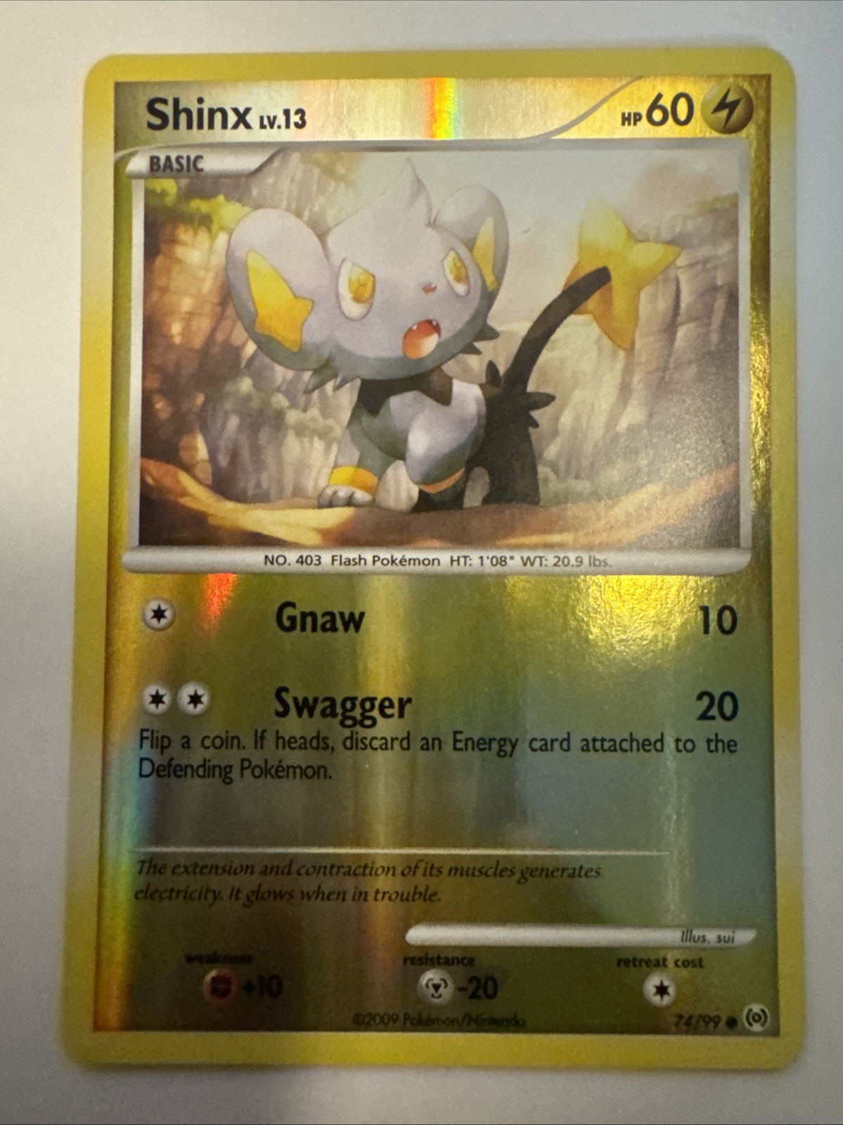 Shinx 74/99 Reverse Holo Platinum Arceus - NM Pokémon Card