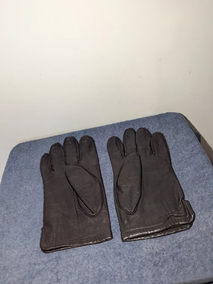 Guantes de invierno de cuero Grandoe para mujer talla L forrados en cachemir negros Foto 2 de 4