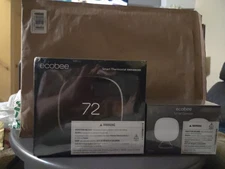 Ecobee EB-STATE6L-01 Smart Thermostat Enhanced Black+2 Sensors NEW