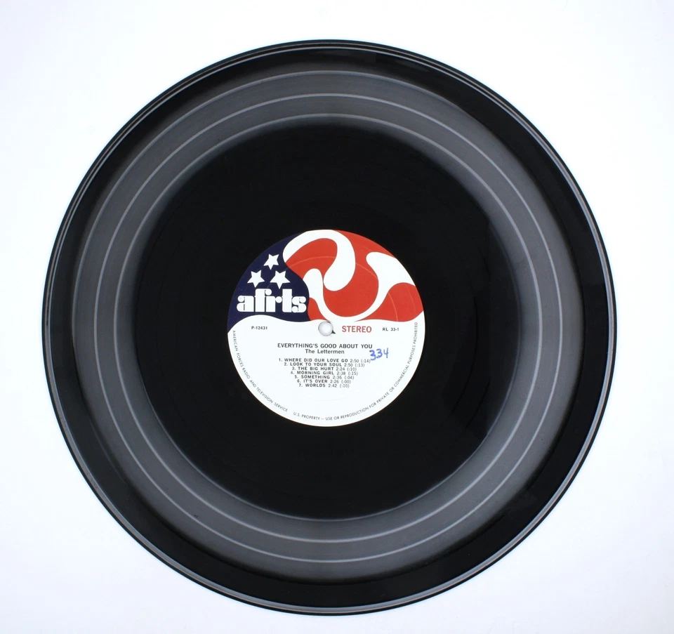 C1970 AFRTS The Lettermen Ed Ames Bacharach David Pop Standards Armed Forces LP - Image 3 of 4