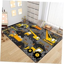 Construction Rugs for Boys Room Play Mat for Cars and Trucks PlayMat Kids Rugs