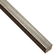 18-8 Stainless Steel Key Stock, Undersized Tolerance, 3/16" Thickness, 3/16"