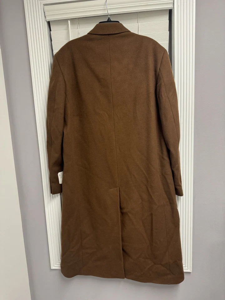 Vestido sobre abrigo para hombre Silver Cloud mezcla de lana cachemir italiano marrón 44 L Foto 3 de 4