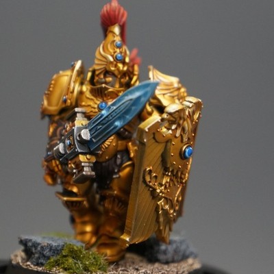 Warhammer 40K PAINTED Adeptus Custodes Captain General Trajann Valoris *1 Mini