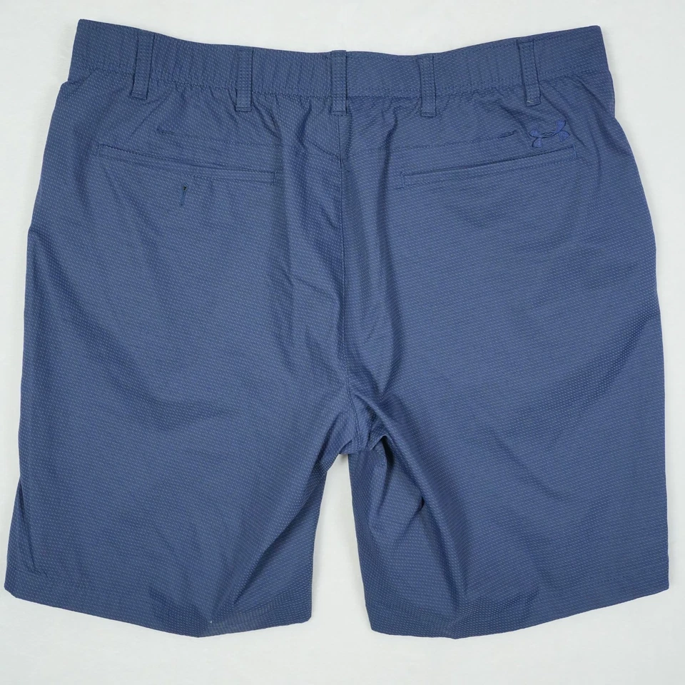 Pantalones Cortos Chinos Under Armour Para Hombre Talla 40 Azul Marino Texturizado Geométrico Golf Rendimiento Foto 3 de 4