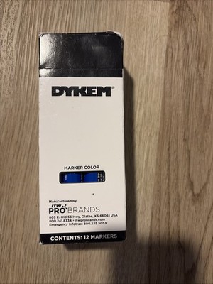 Dykem / Itw - 84001 - Brite-mark Paint Pen Medium Tip Blue, Box Of 12