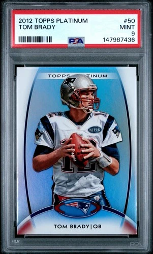 2012 TOPPS PLATINUM #50 TOM BRADY PSA 9