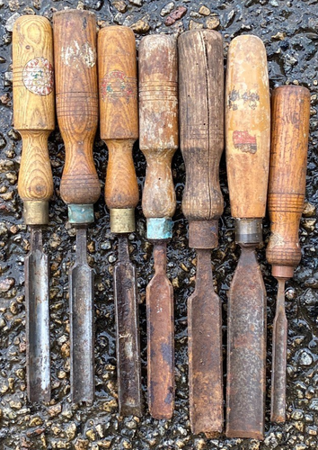 7 x Vintage Gouges Chisels Carpenters Tools inc Marples | eBay UK