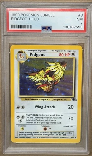 1999 POKEMON JUNGLE #8 PIDGEOT-HOLO PSA 7