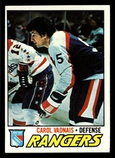 1977-78 Topps Carol Vadnais #154 - New York Rangers - EX