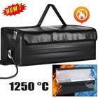 Ebike Battery Bag, Large Capacity Fireproof Bag for E-Bike Lipo Battery Charging
