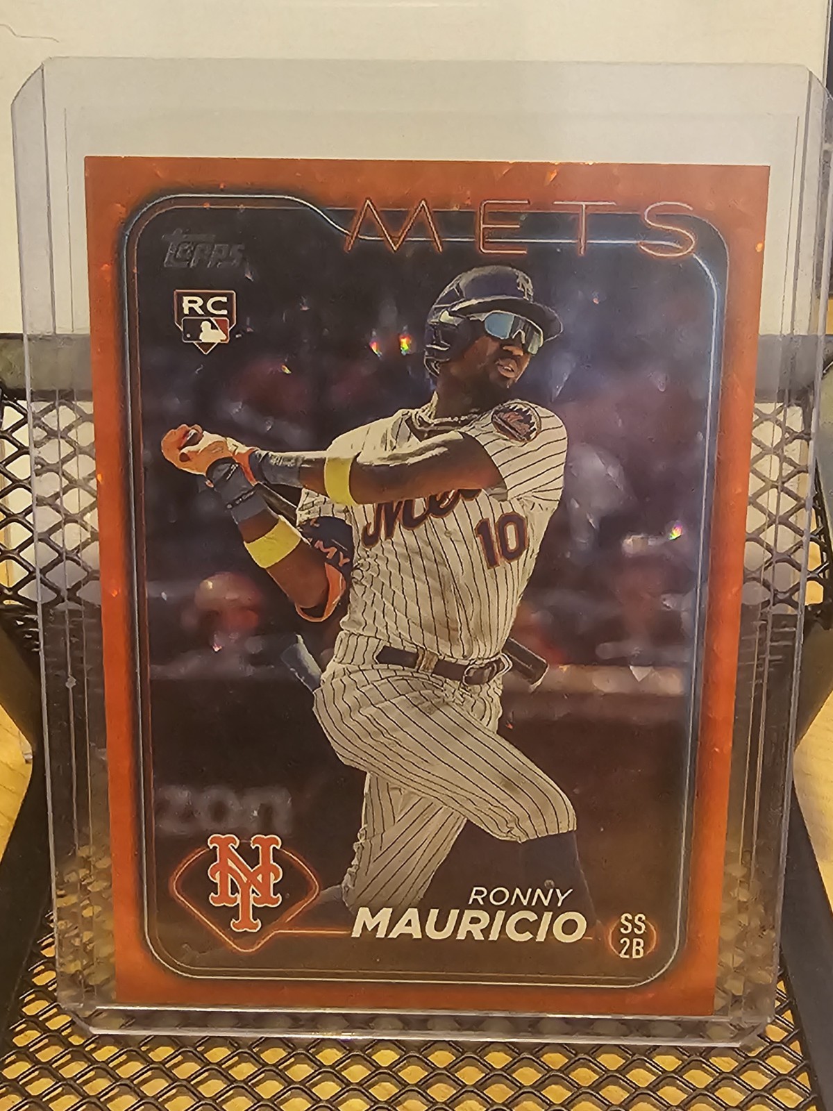 2024 Topps Series 1 - Ronny Mauricio #224 Orange Crackle Foil /299 (RC)