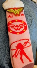 Wonder Woman Sherpa-lined Socks. Pink DC Comics. New W/ Tags