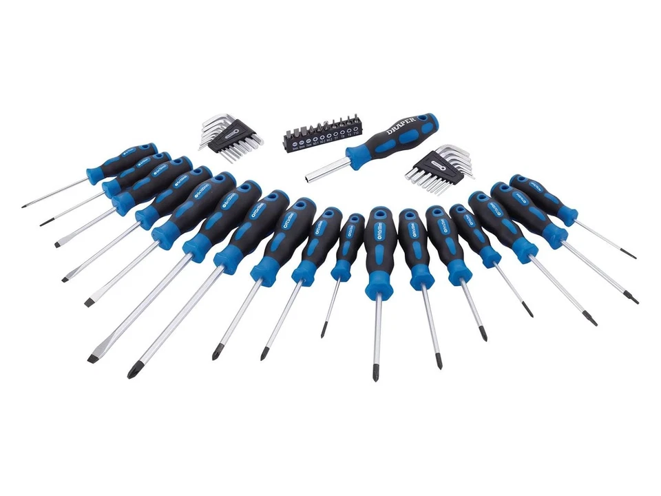 Draper Screwdriver Hex Allen Keys Bits Set + Storage Stand Plain Cross Pozi 44pc - Image 3 of 4