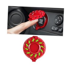 Car Push Start Button Cover, Luminous Vehicle Engine Start Stop Button Red
