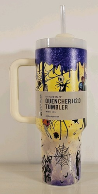 #ad Stanley 40oz H2.0 Flow State Nightmare Before Christmas Jack and Sally Tumbler $37.99