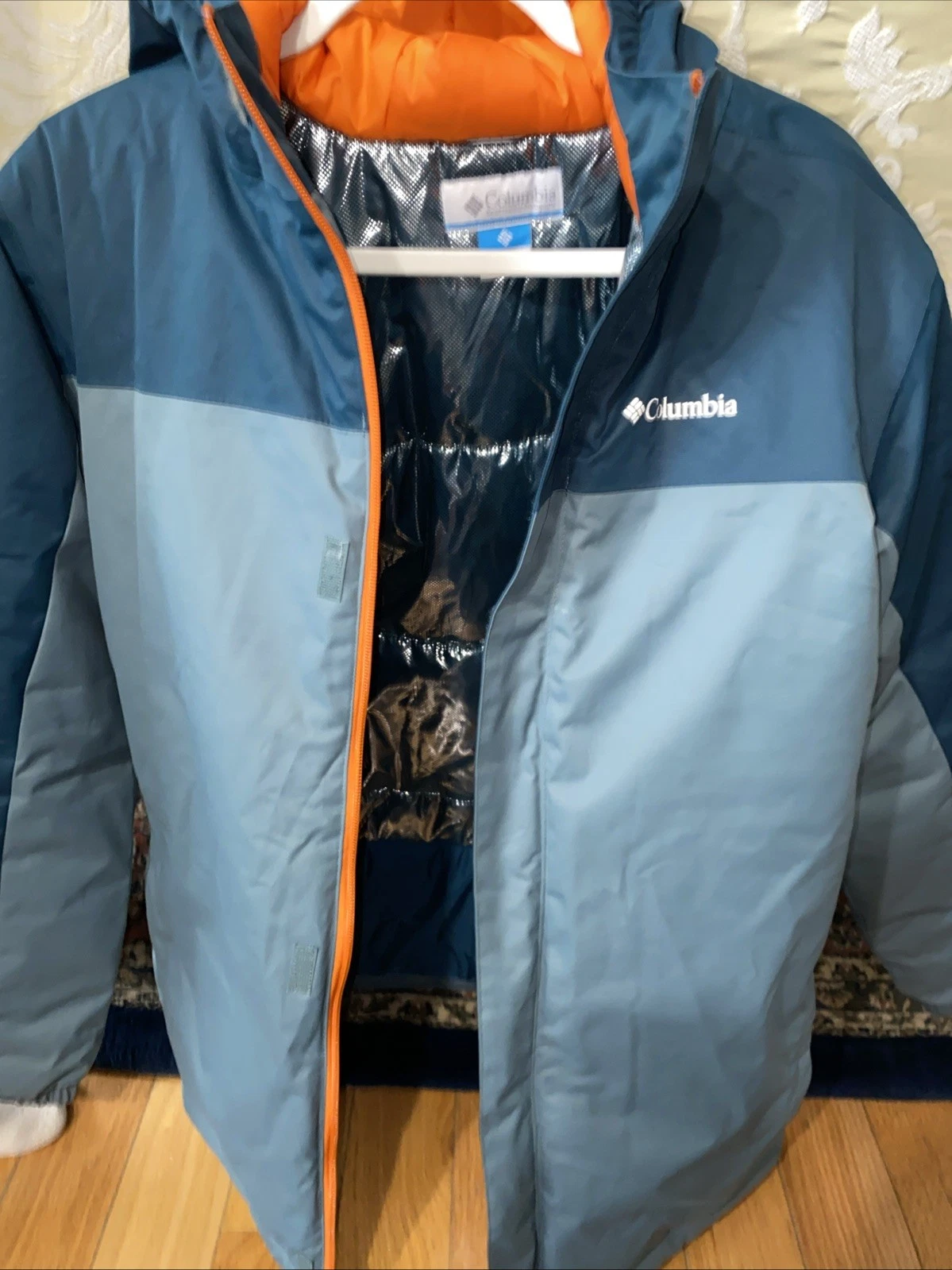 Columbia Jacket Orange And Green, Kids And Teen XL