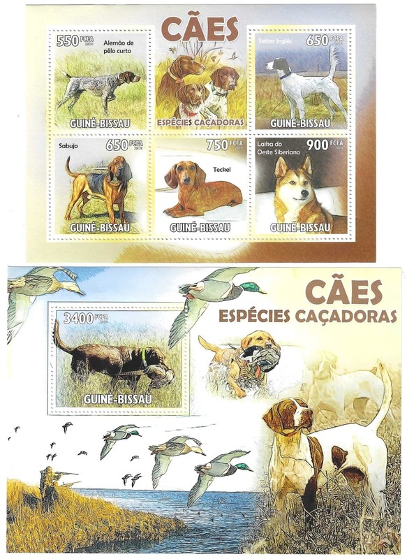 DOGS. TOPICAL COLLECTION OF STAMPS AND SOUVENIR SHEETS