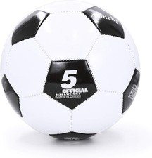 Size 5 Traditional Soccer Ball Deflated Pump