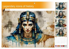Legendary icons of history (Monthly Wall Calendar 2026 16.5 x 23.4 (open)), CALV