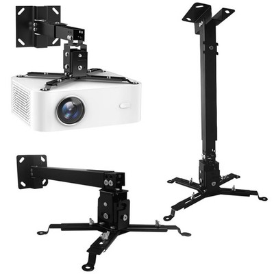 Universal Extendable Tilt DLP LCD Ceiling Projector Mount Bracket 44 lbs - Black