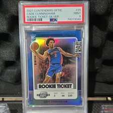 Panini Contenders Optic Cade Cunningham #25 Silver Prizm PSA 9 Pistons