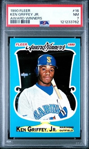 1990 Fleer Baseball Ken Griffey Jr. Award Winners #16 PSA 7 NM