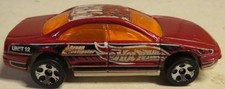 1993 HOT WHEELS AURORA ARSON INVESTIGATOR RED 1:64 DIECAST 2 7/8" CAR W/ ORANGE