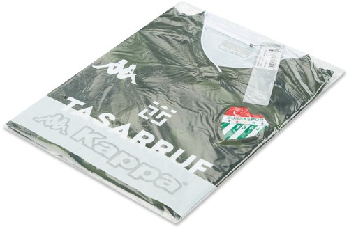 BURSASPOR 2020/21 (XL, L, M) AWAY TURKEY KAPPA GREEN CAMOUFLAGE S/S SOCCER SHIRT - Picture 4 of 7