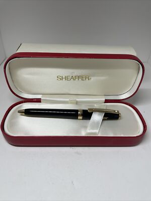 Sheaffer White Dot Ballpoint Pen w/Case BAXTER Pharmaceutical Drug Advertising