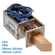 Electronic Solenoid 24mm Latch 24V DC 15N 10mm Stroke Electric Pull Push Lock