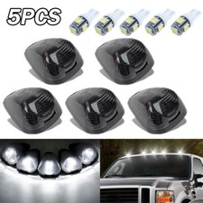 5x Smoked Lens White Top Cab Roof Marker Running Lights Led For Truck Suv Car