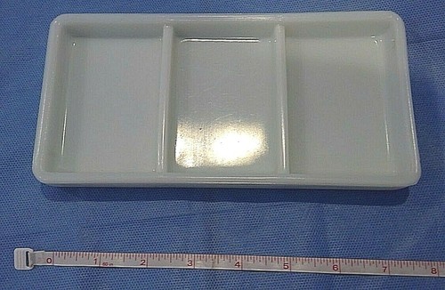 Vintage American Cabinet Co. White Milk Glass Dental Tool Storage Trays, Various - Picture 4 of 11