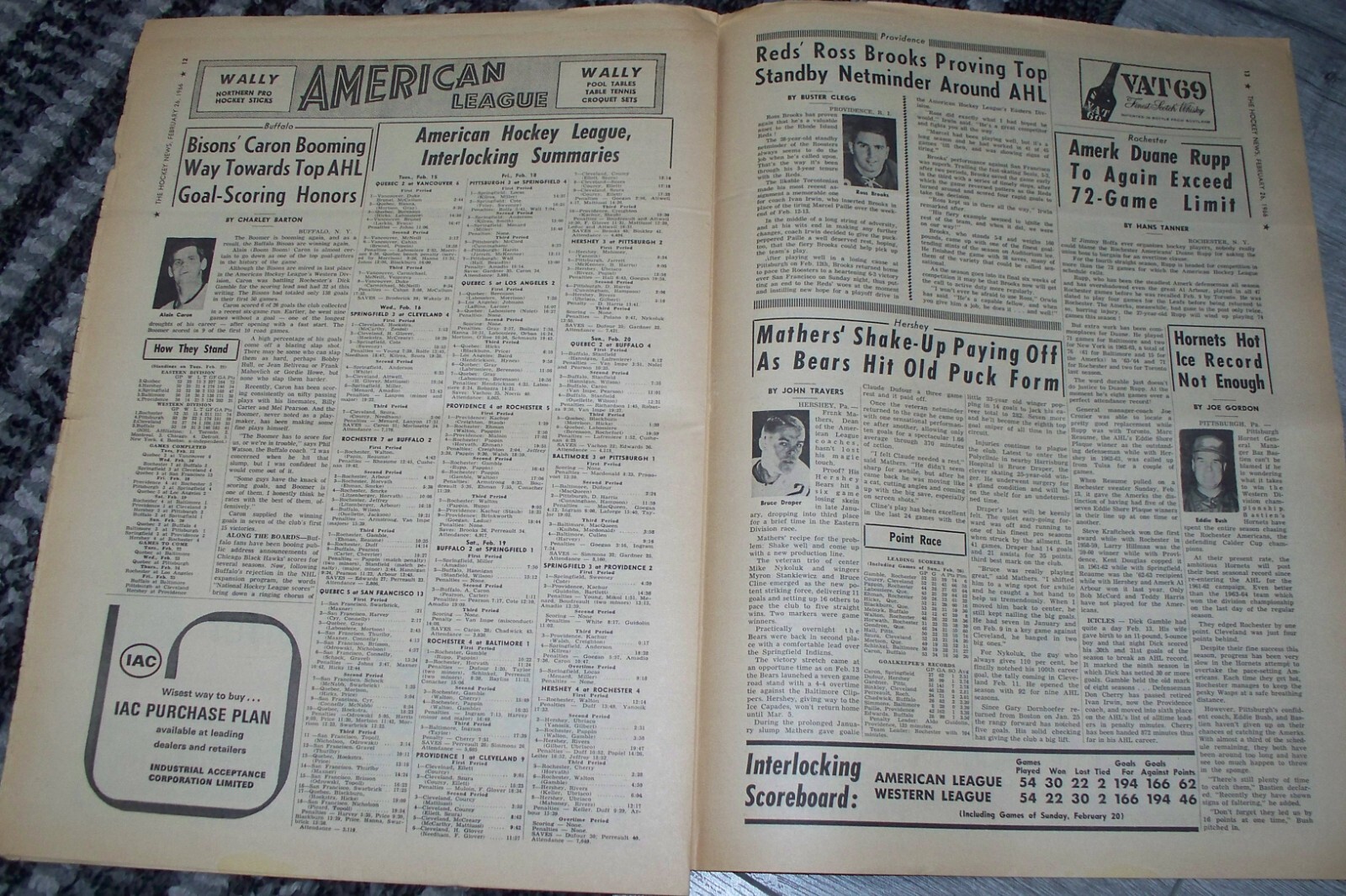 1966 Hockey News Newspaper with Bobby Hull & Tim Horton on cover eBay