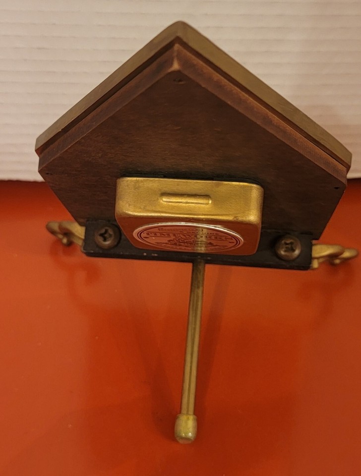 Genuine Timeworks Decorative Brass & Wood Table Top / Desk Clock