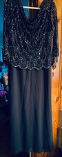 JKara Navy Blue long evening dress
