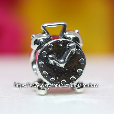 Authentic Pndora Alarm Clock Sterling Silver 790449 Charm