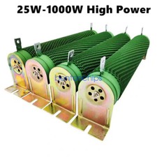 1Pc High Power Coated Corrugated Wire-wound Resistor 5 Fixed Type Tubular Shape