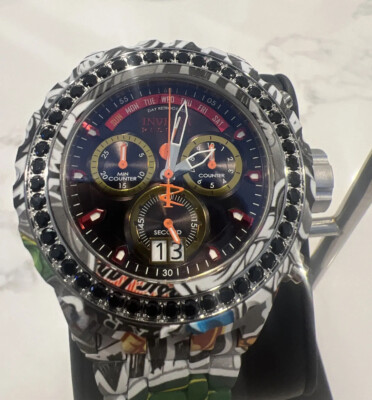 Invicta 32252 Swiss Chrono 4.14ctw Black Spinel Watch NEW! | eBay
