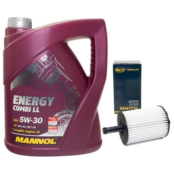 MotoröL Set 5W-30 5 Liter + ÖLfilter SH 4771 L FüR Audi A3 Dodge Seat Skoda VW-image